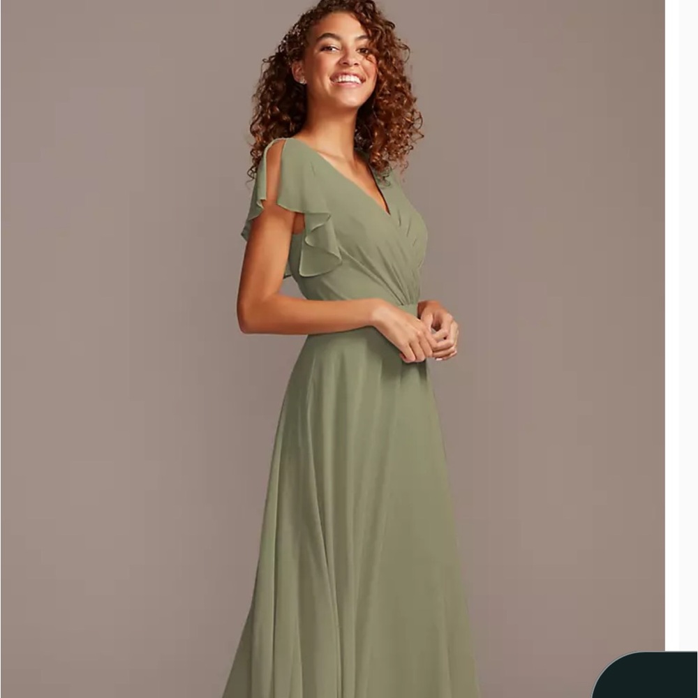 Flutter Sleeve Full Skirt Dress